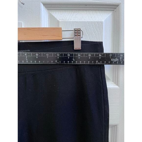 Eileen Fisher Black Stretch Slim Straight Crepe Pant Medium Minimalist Office - Picture 4 of 9